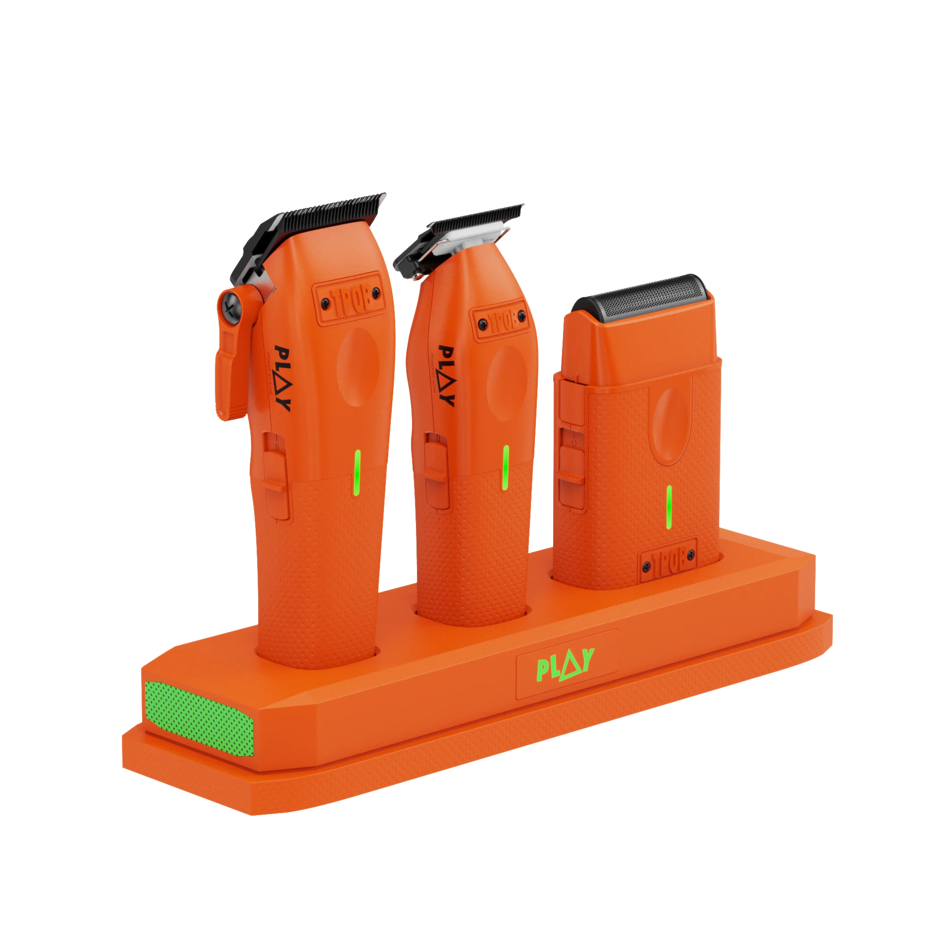 Play 3-Pack – Orange Edition (Clipper, Trimmer & Shaver with 3-Way Stand) (Wholesale case of 6) - Image 3